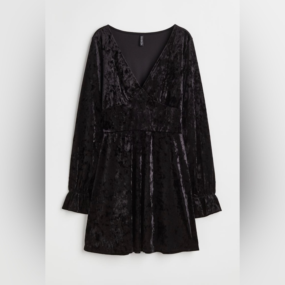 H&M crushed velour dress